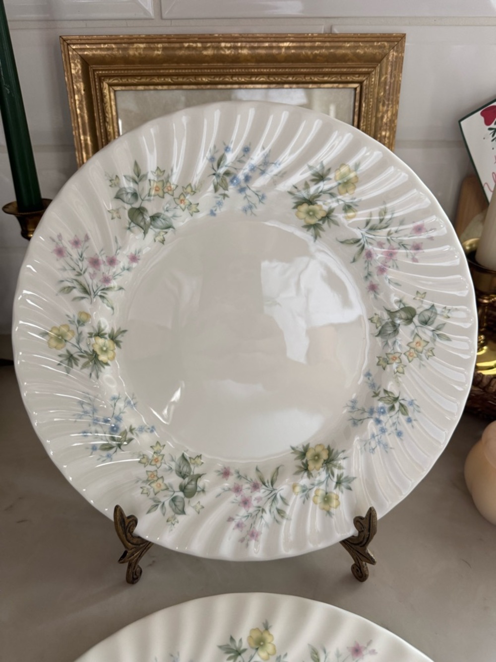 Vintage SPRING VALLEY by Minton Dinner Plates 10.75” Made in England Set of 2 - Picture 2 of 7